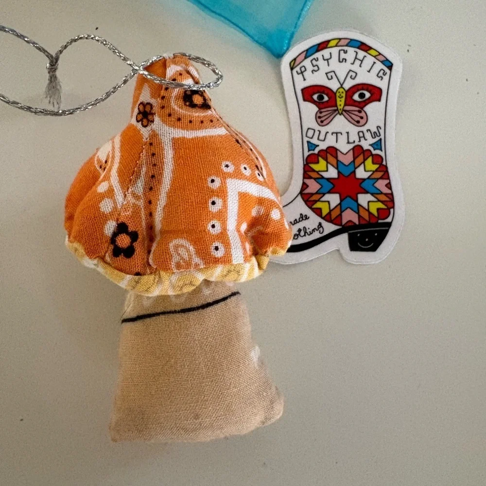 NWT Free People Psychic Outlaw Bandana Shroom Ornament